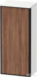 Duravit VITRIUM 89, 9x40x26, 2 cm-es 1 ajtós magas szekrény grafit színű fogantyúval, balos, matt fehér/dió/grafit VT1355L7918000G (VT1355L7918000G)