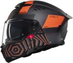 MT Helmets MT Atom 2 SV Strange felnyitható motoros bukósisak matt szürke-fekete-narnacssárga
