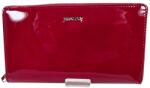 RIALTO piros lakk nagy fém körzippes pénz-és irattárca RP6802NVDL-05