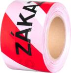 Strend Pro Szalag Strend Pro, 80 mm, Hossz: 250 m, figyelmeztető, piros/fehér, "BELÉPNI TILOS