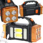 MH Protect Napelemes és USB-s újratölthető LED lámpás, powerbank funkcióval