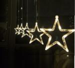 Home Styling 85 LED-es elemes Csillag-jégcsap kültéri-beltéri fényfüggöny, meleg fehér, 120 x 33 cm széles, 8 világítási móddal, IP44 (AVX100510)