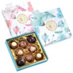 Bolci Praliné Válogatás Virágos Díszdobozban (Kék és Rózsaszín színben) 80g (1db)