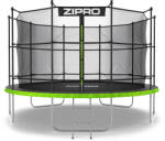 ZIPRO Trambulin kerek Zipro Jump Pro 12FT 374 cm belső védőhálóval fekete|zöld