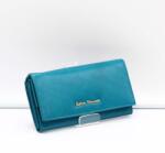 Sylvia Belmonte türkiz patentos nagy női bőr pénztárca zen1958