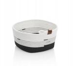 Kela Hedda kosár 28 cm pamut/poliészter keverék fehér/fekete (50785)