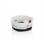 Kela Hedda kosár, 25×25×12cm, pamut/poliészter, fehér/fekete (KL-24457)