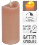  Led gyertya átmérője 7x15cm, pislákoló láng, időzítő, Rózsaszín (386768)