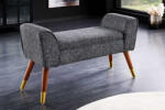 Dafina Design ülőpad Dafina 90 cm retro stílusú antracit bouclé