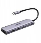 UGREEN Adapter Hub 6in1 Ugreen Revodok CM195 Usb-c 2x Usb 3.0, Hdmi, SD/microS (70411)