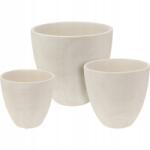 ProGarden kerámia virágcserepek 3 db-os készlet fehér (KO-066900330)