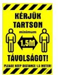Gungl Dekor Matrica Kérjük tartson minimum 1, 5 m távolságot sárga 16, 5 x 11, 5 cm "K (650/35) - irodaszerwebaruhaz