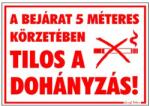 Gungl Dekor Matrica A bejárat 5m-es körzetében tilos a dohányzás! piros "C (221/310) - irodaszerwebaruhaz