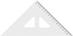 KOH-I-NOOR Vonalzó KOH-I-NOOR 744150 háromszög átlátszó 45°/177 (7250086000) - irodaszerwebaruhaz