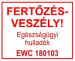 Gungl Dekor Piktogram Fertőzésveszély Egészségügyi hulladék EWC 180103 fehér - irodaszerwebaruhaz