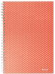 Esselte Spirálfüzet kockás ESSELTE A/5 80 lapos Colour Breeze korall (628468)