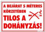 Gungl Dekor Piktogram A bejárat 5m-es körzetében tilos a dohányzás! piros (000/725) - irodaszerwebaruhaz