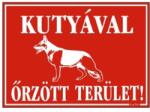 Gungl Dekor Piktogram Kutyával őrzött terület piros (024 / 1) - irodaszerwebaruhaz
