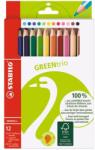 STABILO Színes ceruza STABILO Greentrio háromszögletű jumbo 12 darabos (6203/12) - irodaszerwebaruhaz