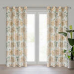 Takoy Öko stílusú sötétítő függöny KARLA lenkeverék anyagból finom virágmintával 140 x 250 cm