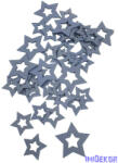  Fa dekor lyukas csillag mix - Szürke