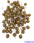  Glitteres drótos bogyó - Arany
