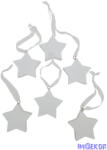  Fadekor fehér szalagos formák - Csillag
