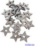  Fa dekor lyukas csillag*20 - Szürke