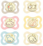 MAM Játszócumi Supreme Night, Világítós, dupla, megújult! szilikon lapított (méret: 1) 0+ hó (2 db/cs) - babybear