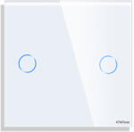 Luxion Panou Intrerupator Dublu cu Touch Mini din Sticla LUXION SmartElectro IntelligentHouse (LX-GP004W)