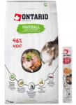 ONTARIO száraztáp, 6, 5kg, kacsával, szőrlabda-riasztó (213-10127)