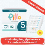 Pillo mindenmentes PURE bugyipelenka KOMBI CSOMAG (törlőkendővel) - 5-ös méret (11-16 kg)