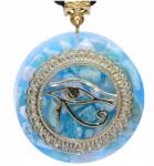  Nyaklánc Medál Orgonit Amazonit Sugárzásvédő Hórusz Szeme Szerencsét Hozó Ajándék (NASZYJNIK ORGONIT AMAZONIT OKO HORUSA)