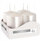 Admit Adventi gyertya 60x40mm Fehér metálfényű (4db) (Świeca 4 szt.)