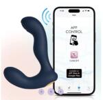 SVAKOM Stimulator Prostata Iker Neo Bluetooth Control, Silicon Lichid, Negru, 13. 5 cm
