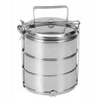 Home point 16 cm-es, 3 részes, rozsdamentes acélból készült ételtartó, csatos zárral (282211)