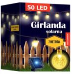 Red Garden Napelemes kerti girland Napelemes lámpák 50 Led izzó az erkélyre 7 méter (Gierlanda Soalrna Led 50 Led 7 Metrów)