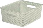 Keter Rattan tárolódoboz 35x30x13cm (M), "y" Stílus, Ph Krém (R33081)