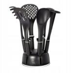 Berlinger Haus Konyhai eszközök állványon 7 darabos készlet Royal Black Collection (BH-6218)