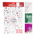  ajándéktasak 43x29cm (6db), matricák átmérője 3cm (6db) 2. számú dekoráció, mix (386893)