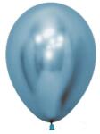 Flippy Set 12 Baloane, Flippy, din Latex Chrome, 30 cm, Albastru Deschis (teo-162062)