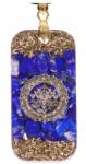  Orgonit Nyaklánc Ajándék Lázurkő Réz Sri Yantra Csakra Harmonizáció Orgon (Naszyjnik ORGONIT z prawdziwej żywicy)