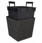 ProGarden Virágcserép csomagoló négyzet 24 cm fekete (KO-Y89300420)