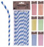 MAT 6x210mm-es szívószálak illesztéssel, papírkeverék színek (35 db) (386113)