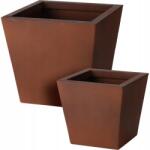 Vilde Fém virágcserép szögletes 2 db-os készlet (8720573489010)