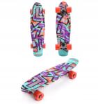 meteor Gördeszka fishboard gördeszka gyerekeknek deszka 100 kg kerekek 60mm Meteor (22604)