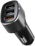 YESIDO Autós Töltő (Y46) - 3x USB, 2.4A, Q. C3.0, Gyors Töltés, 42W - Fekete