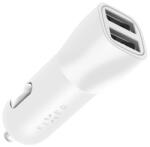 FIXED - Autós töltő (FIXCC15-2U-WH) - 2x USB, 15W, 12/24V, Intelligens Gyors Töltés, Univerzális - Fehér