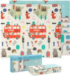 Babify Gyermek játszószőnyeg, 1 cm vastag, összecsukható, csúszásmentes, extra nagy, kétoldalas, vízálló, hordozható, kétoldalas, kisgyermekek és csecsemők számára (180 x 200 x 1, 0 cm), többszínű (R7-UVZ3-P