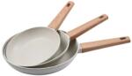 Bergner BG-34741-CR 3 Részes Serpenyő Szett 18cm, 22cm, 26cm Naturally (BG-34741) (BG-34741)